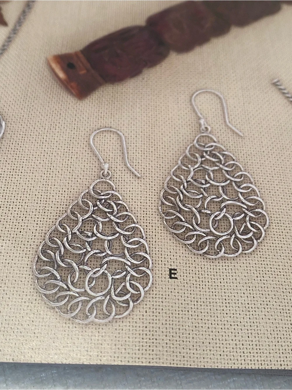 Silpada Teardrop Mesh Dangle Earrings W1519